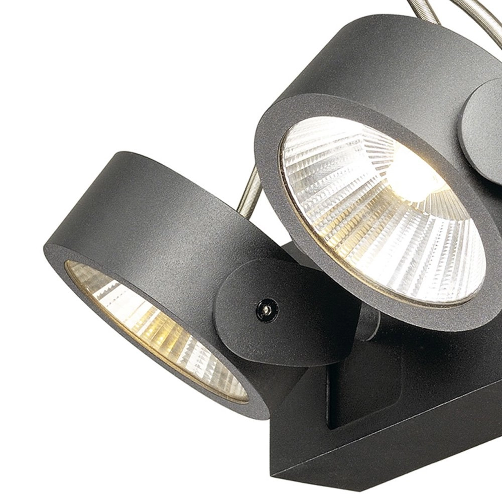 Richtbare spots Kalu Led 2-lichts - 2x24w zwart SLV 4024163177443