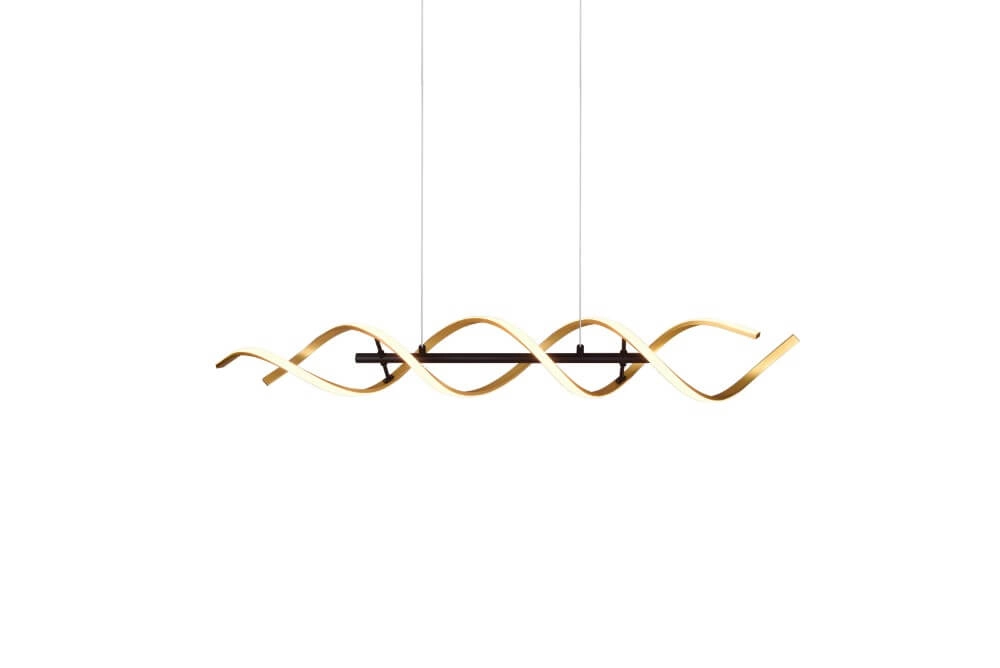 Design led hanglamp Sequence zwart met goud Trio 4017807540734