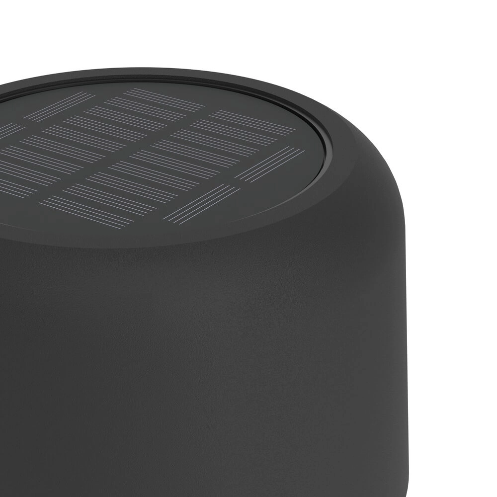 Strakke terraslamp Roccanova solar zwart met usb Eglo 9008606355075