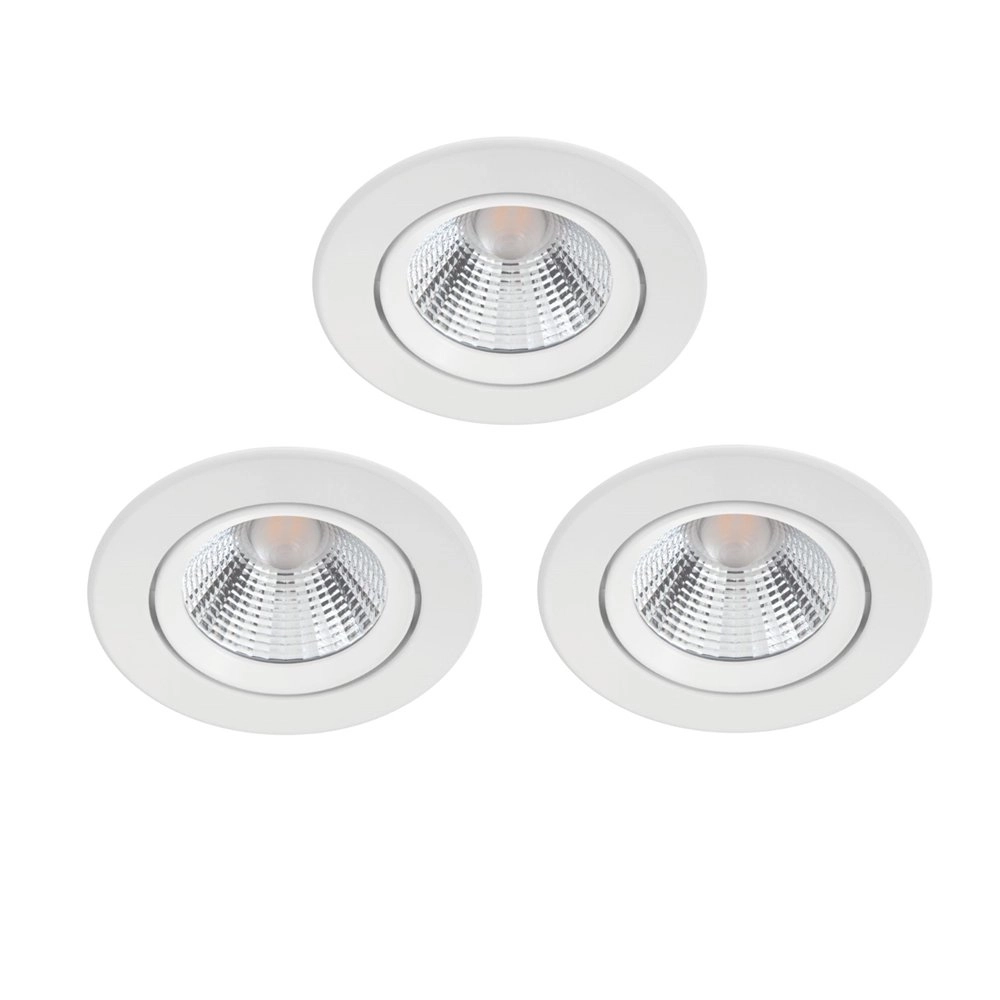 Set van 3 inbouwspots Sparkle wit Set van 3 inbouwspots Sparkle wit