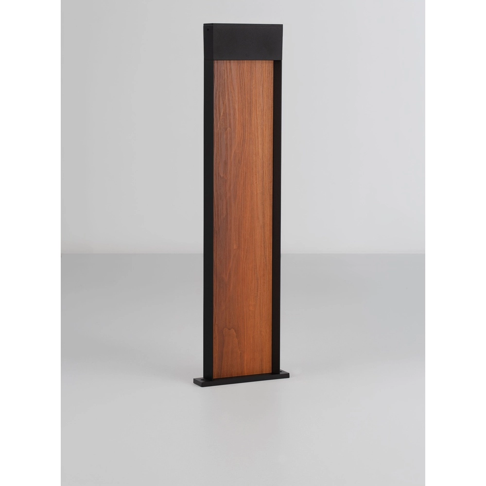 Design tuinlamp Noray zwart met hout 78cm - 2700K Lyora 5212063504332