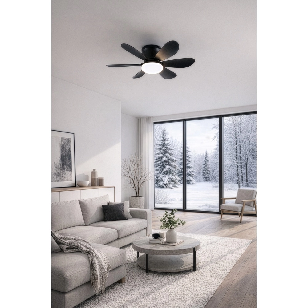 Zwarte ventilator Lund plafond Trio 4017807643732
