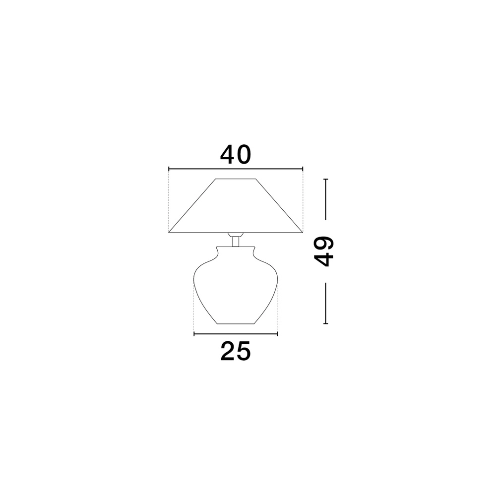 Tafellamp Lupe beige keramiek Lyora 5212017477880
