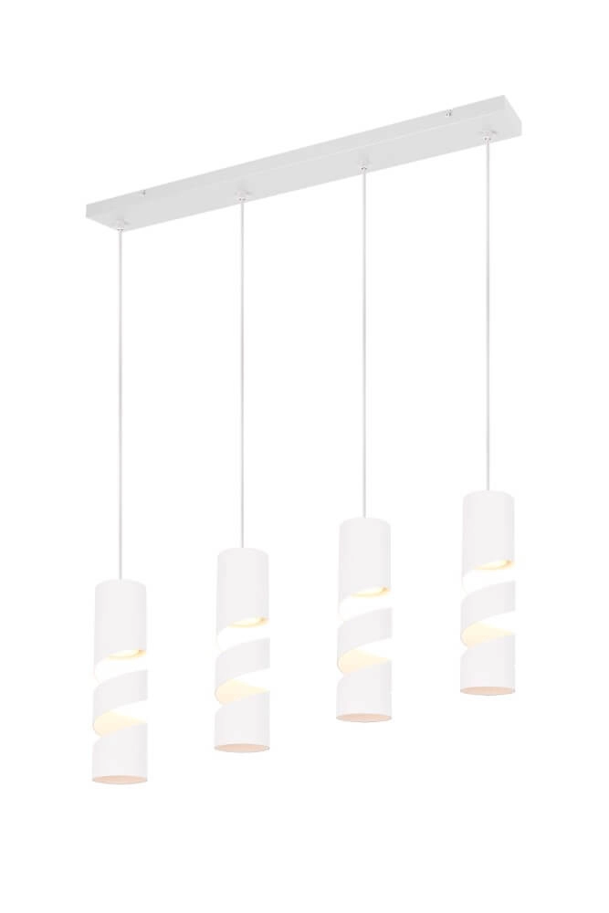 4-lichts koker hanglamp Stream wit 4-lichts koker hanglamp Stream wit