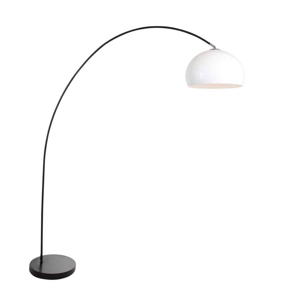 Booglamp Solva met witte bol kap