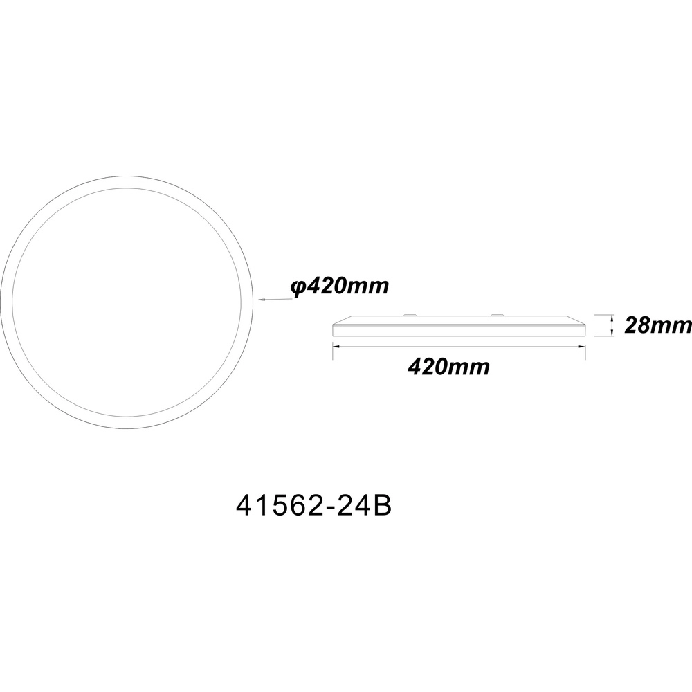 Plafonniere Sapana Ø 42cm zwart Globo 9007371405404