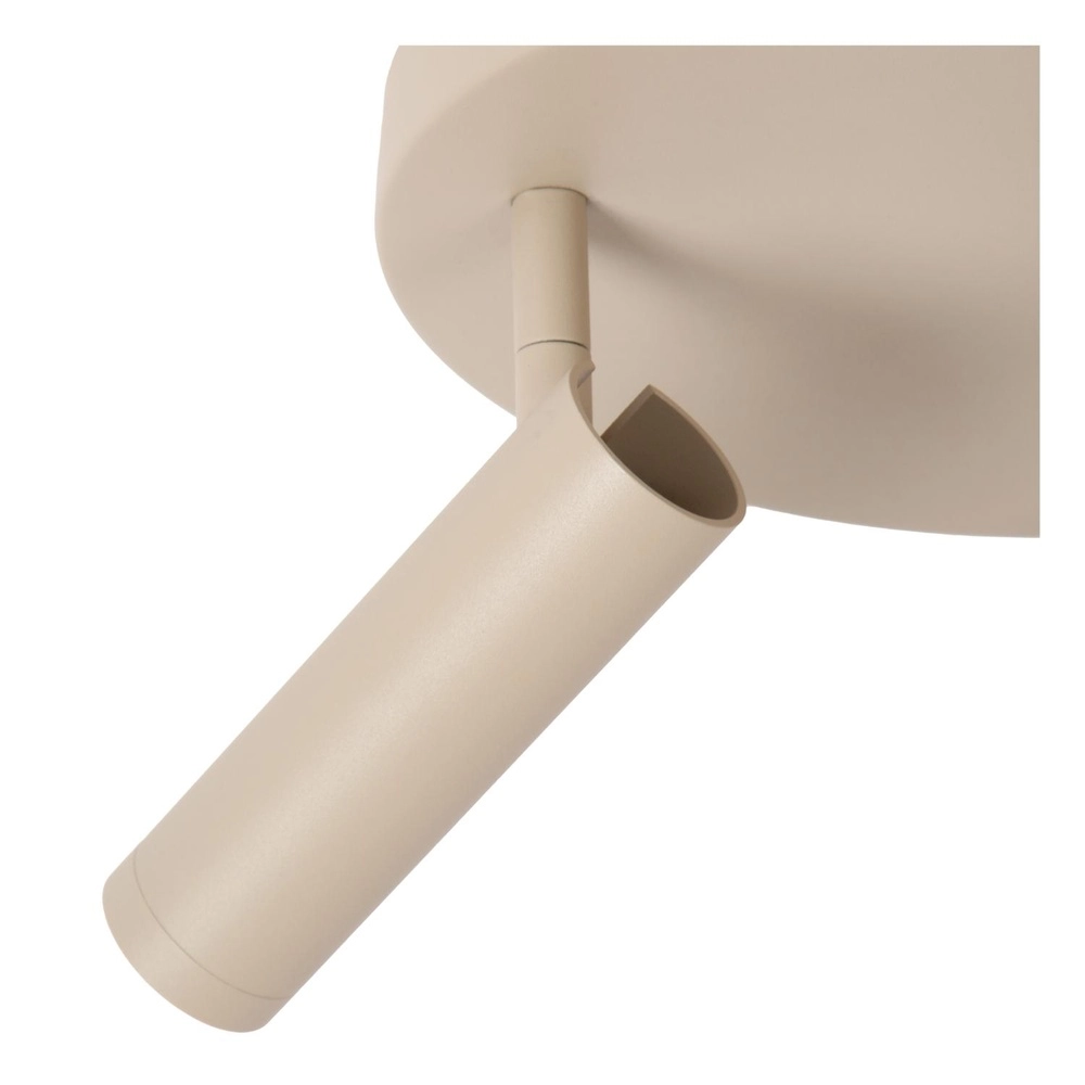 Strakke plafondlamp Grado 3-lichts zand bruin Lucide 5411212221742