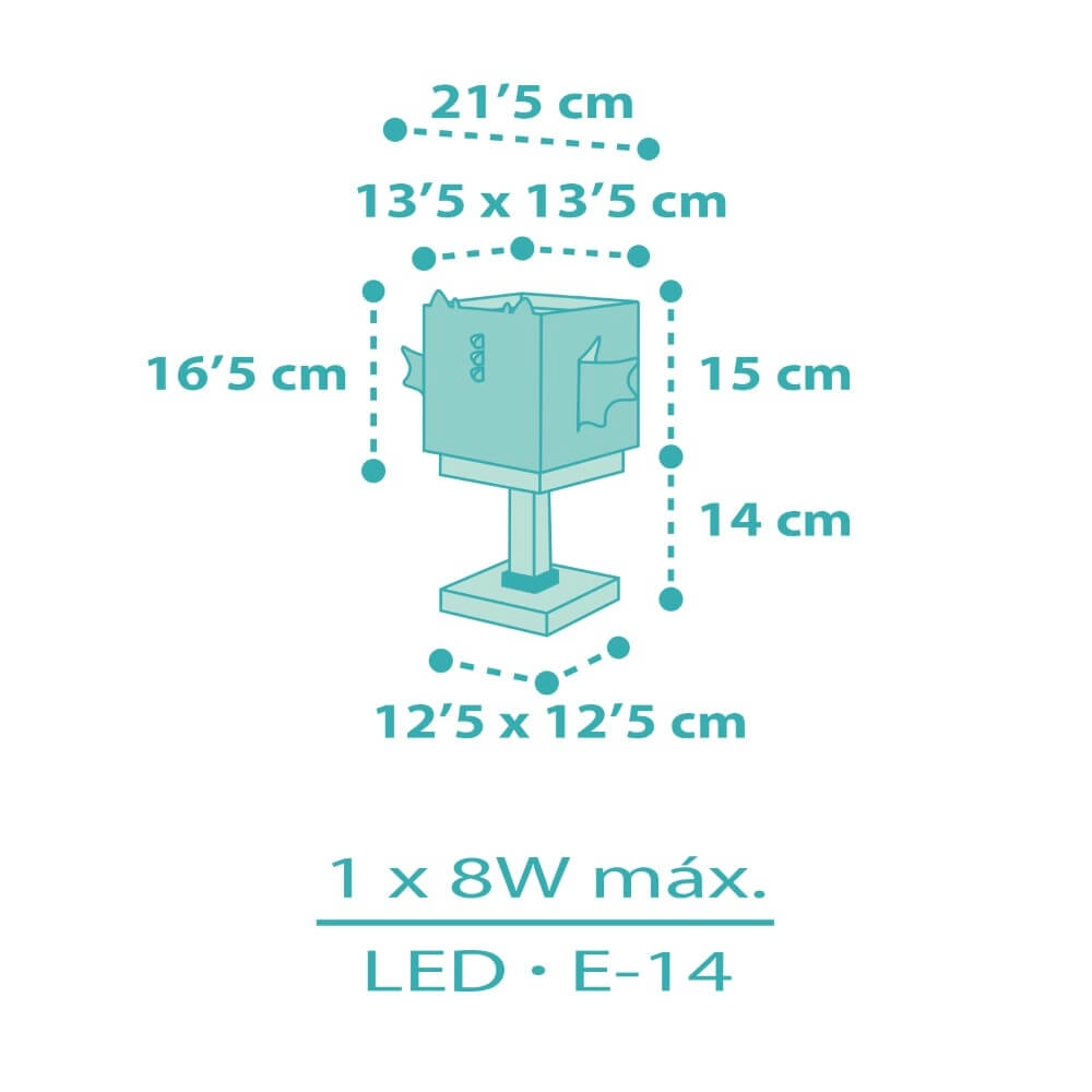 Design tafellamp Little Dragon blauw met wit Dalber 8420406643816