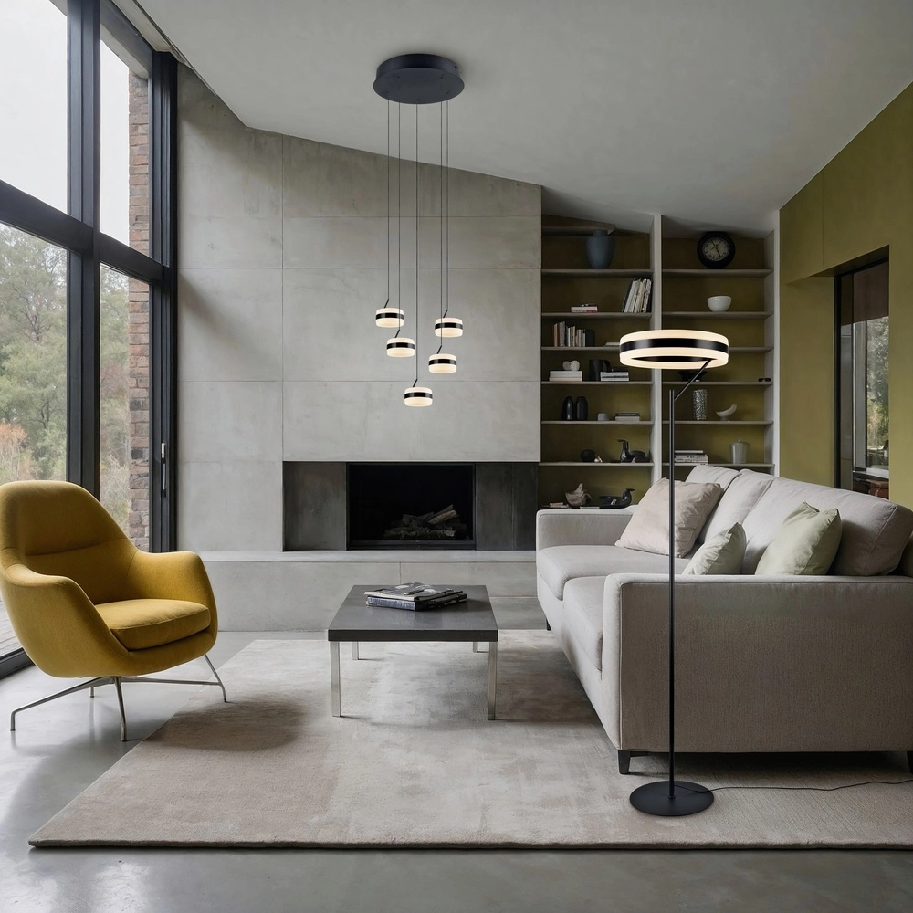 Design vloerlamp Dios zwart Trio 4017807657760