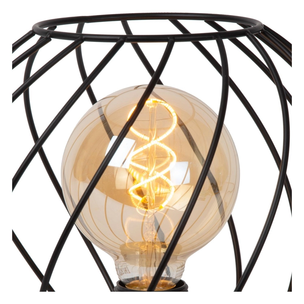 Tafellampje Danza Ø 25cm zwart Lucide 5411212211590