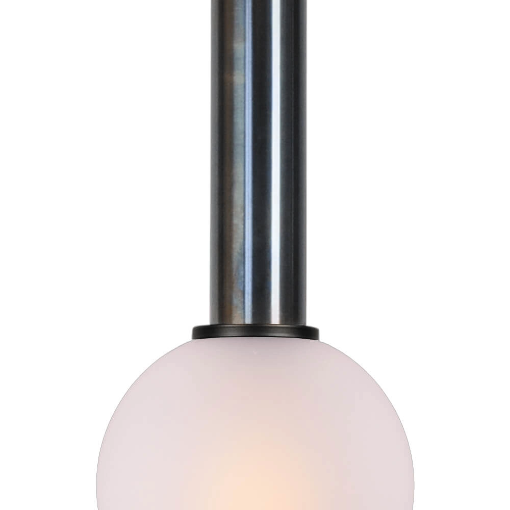 Hanglamp Ø 15cm Bella 2 Dappled oil met mat wit glas Masterlight 8718121334233