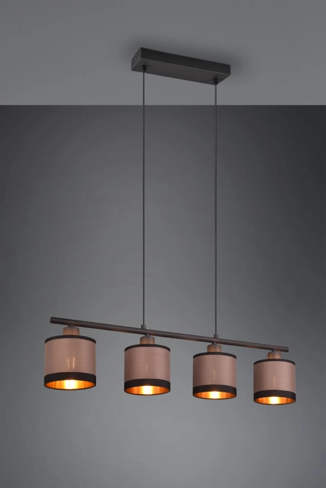 Hanglamp Davos taupe 4-lichts Trio 4017807574333