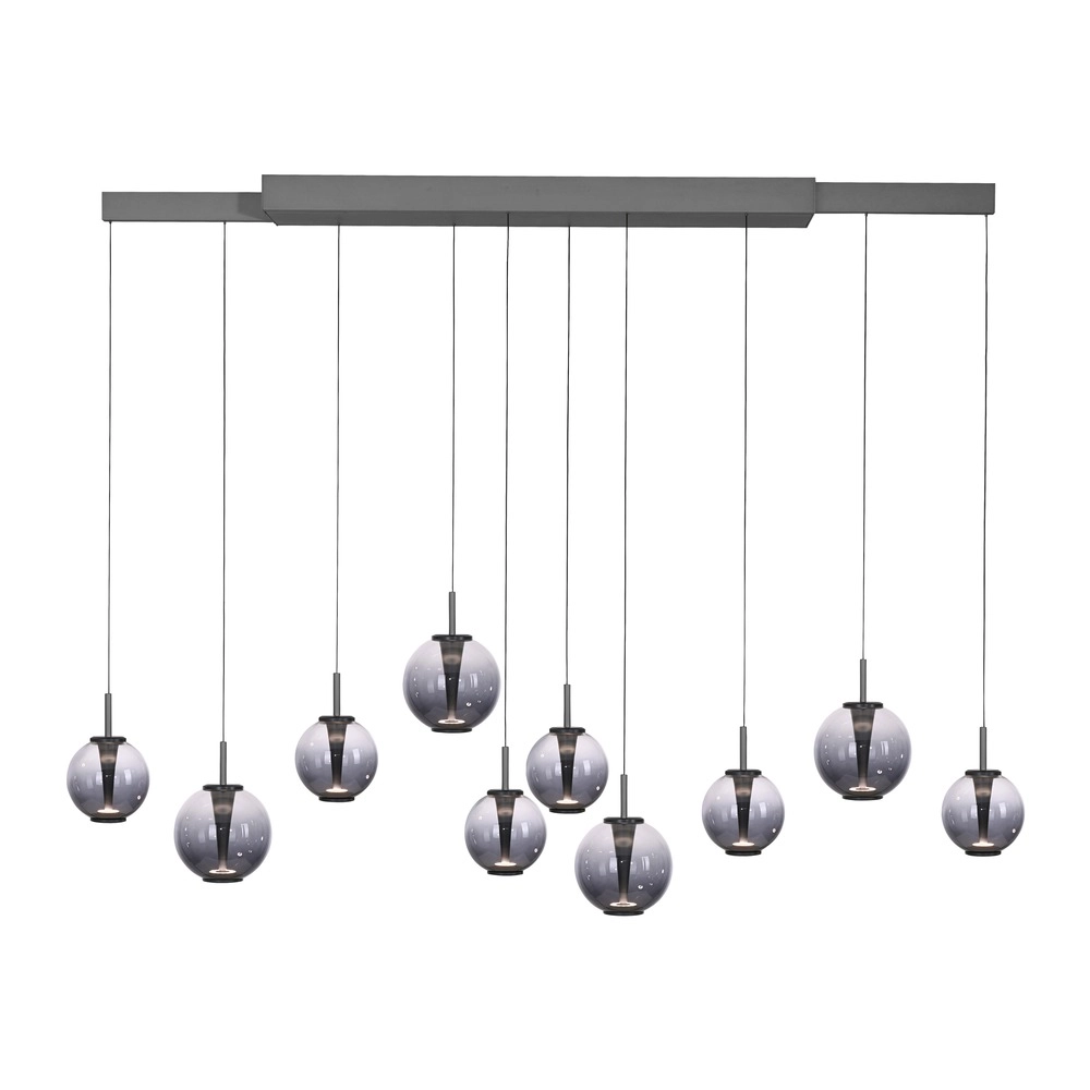 Hanglamp Pure E-Infinty mystic grey met smoke glas Paul Neuhaus 4012248397862