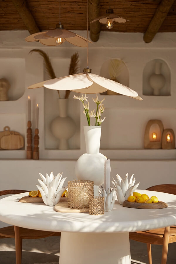 Hanglamp Fyano bloem crème Ø 46cm Light & Living 8717807706685