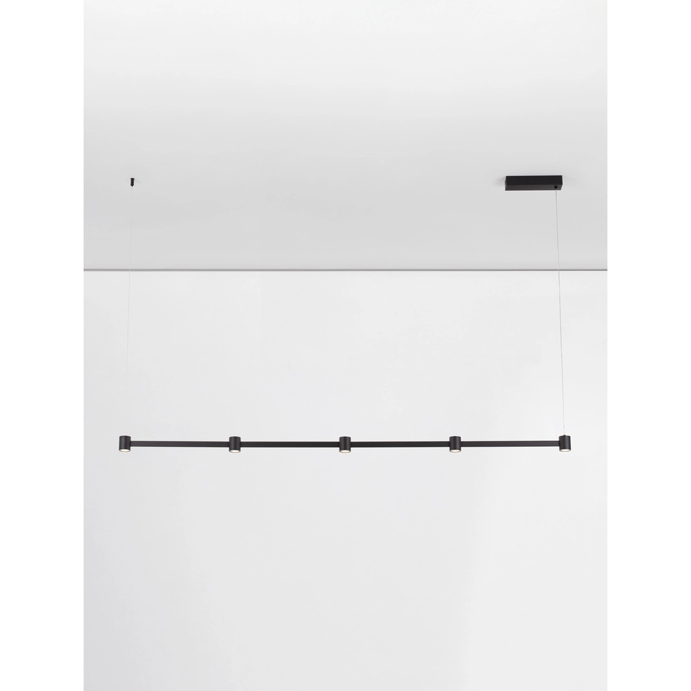 Design hanglamp Puize 5-lichts zwart Lyora 5212017448590