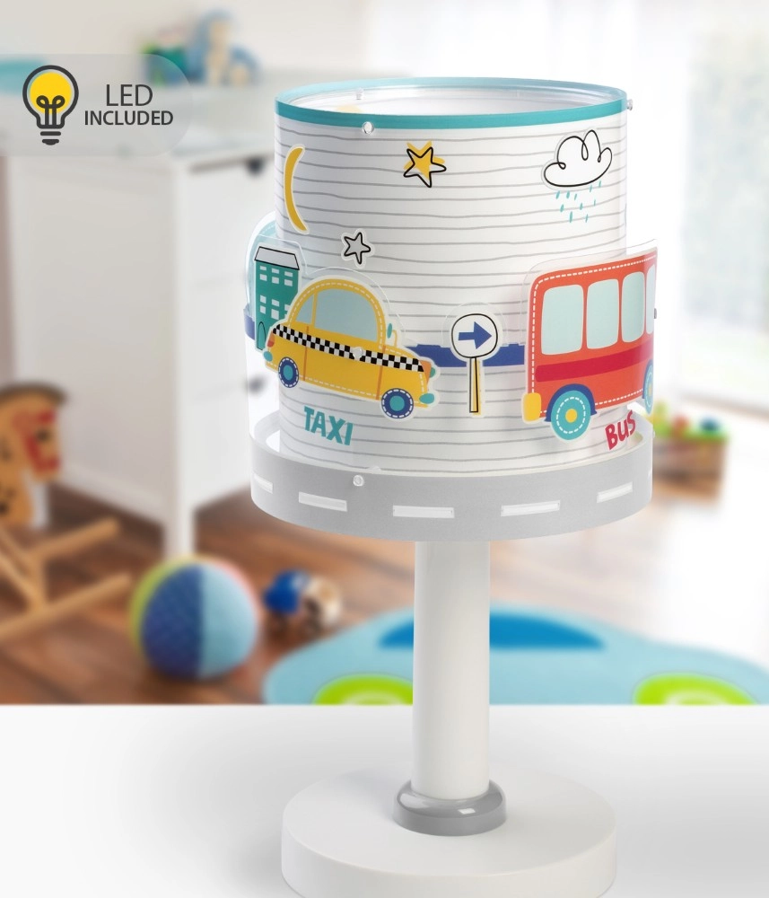 Tafellampje Baby Travel grijs glow in the dark Dalber 8420406002330