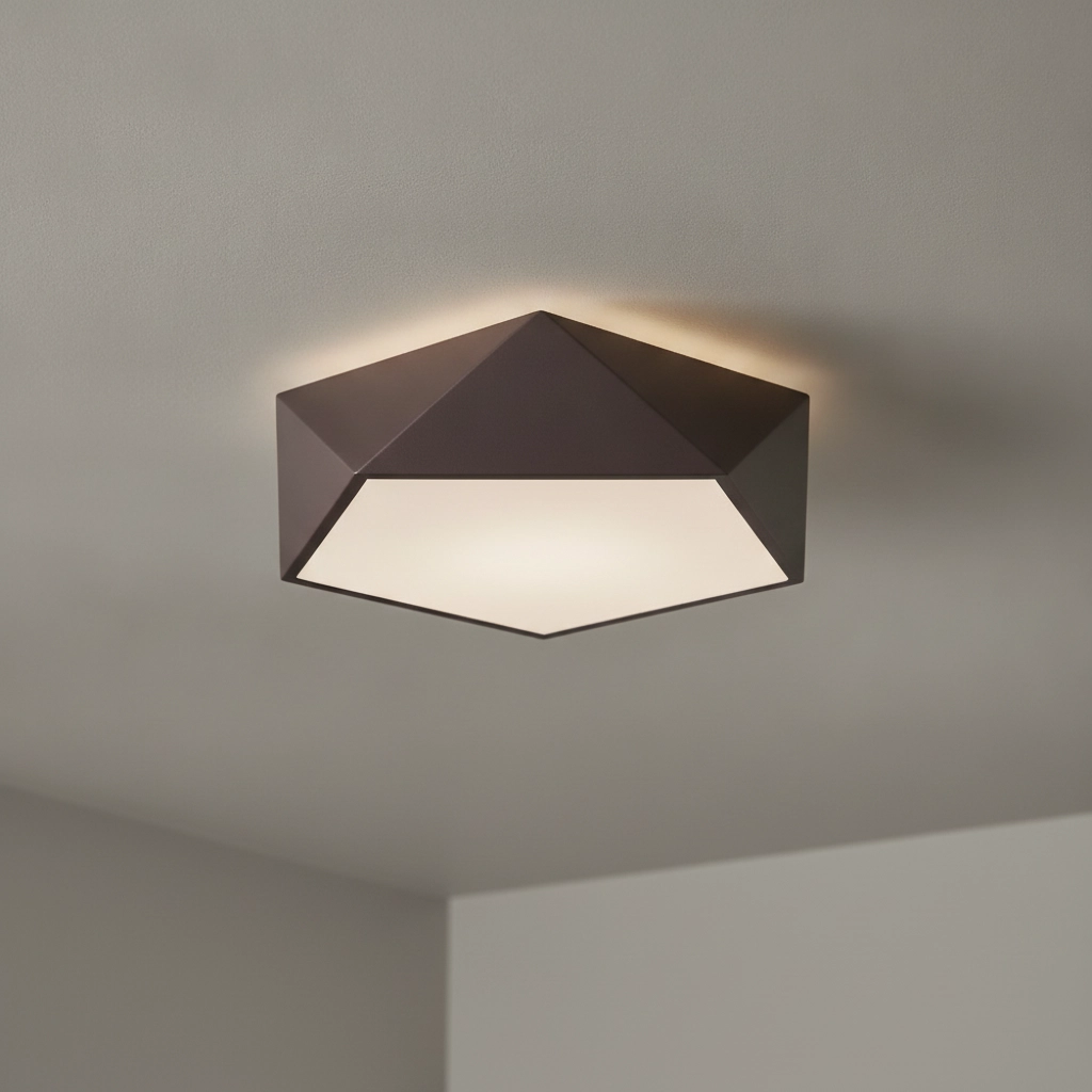 Design plafondlamp Darius koffie bruin