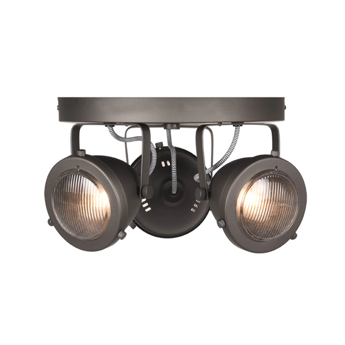 Industriële spot Moto led 3-lichts grijs