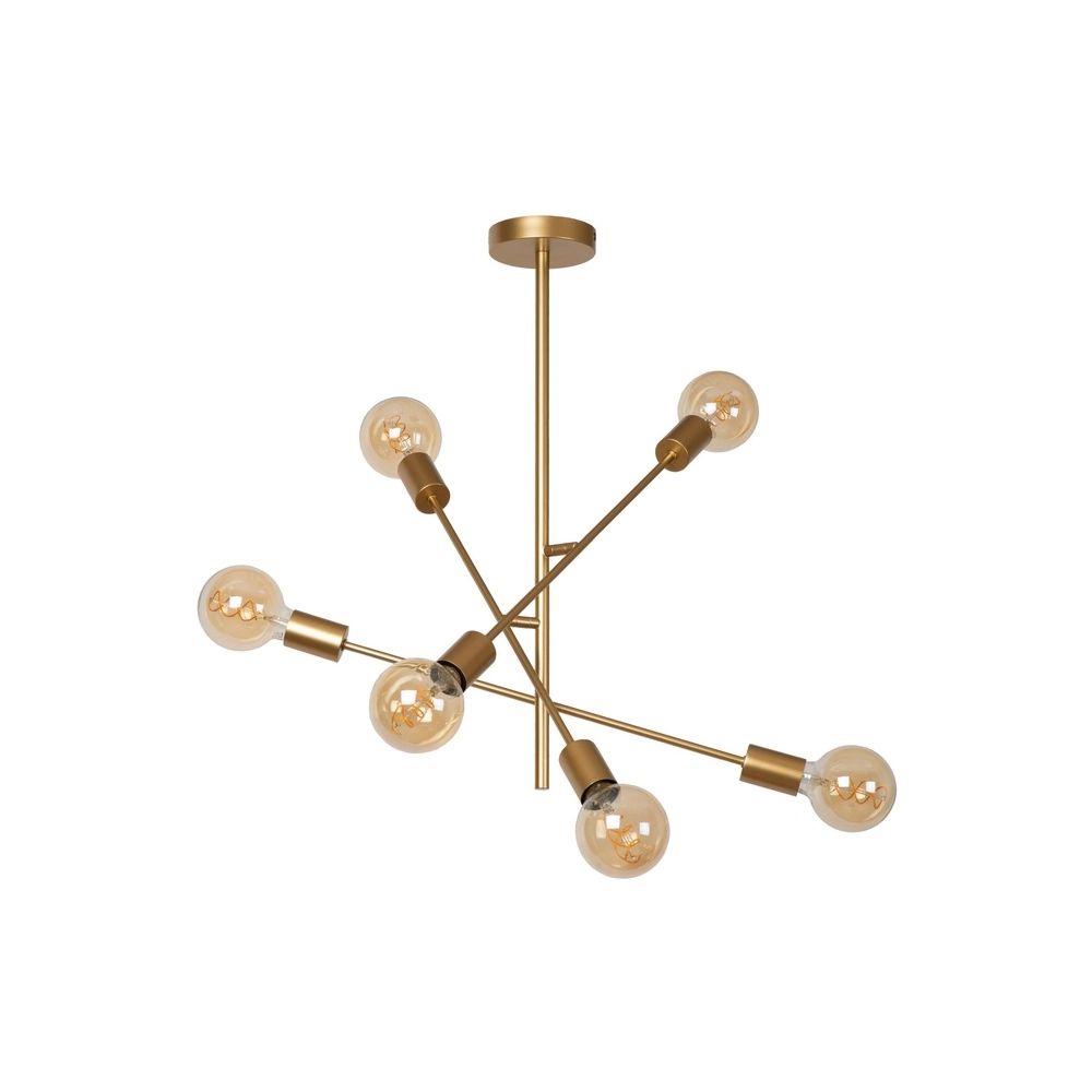 Plafondlamp Lester 6-lichts goud