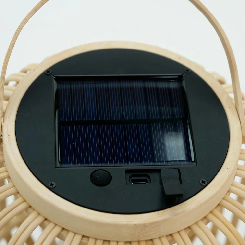 Solar tafellampje Marliano rotan recht Eglo 9008606297955