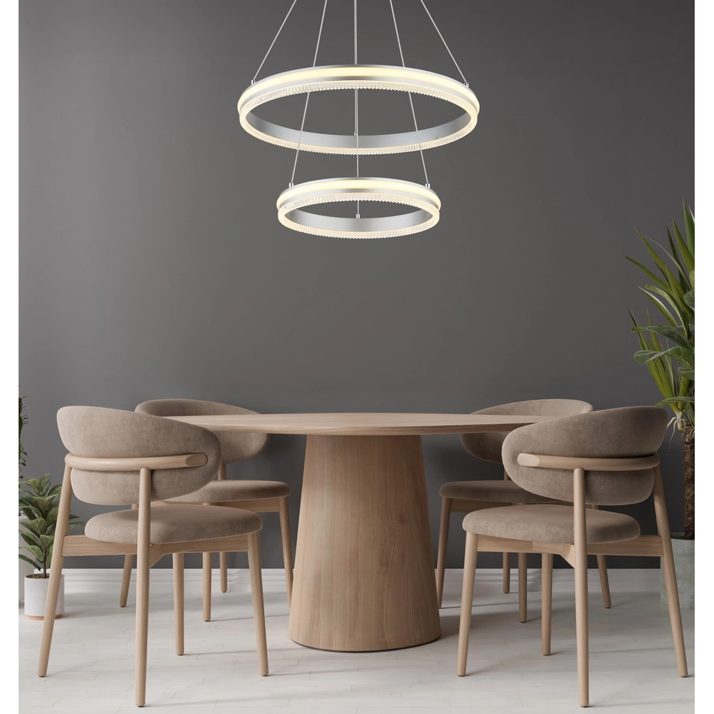 Hanglamp Francine gunmetal 2 ringen Globo 9007371583645