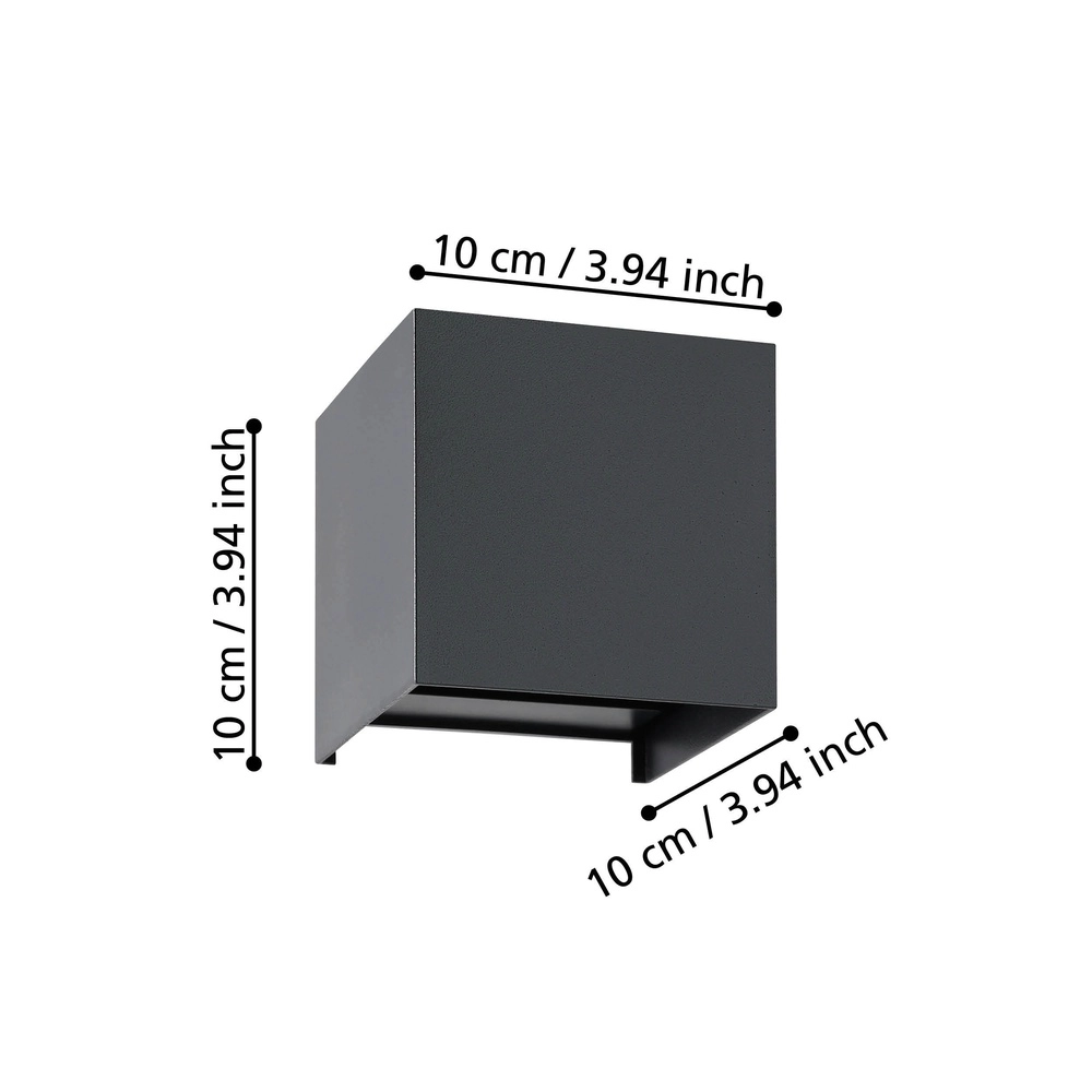 Led wandspot Valmontone up & down - zwart Eglo 9008606315963