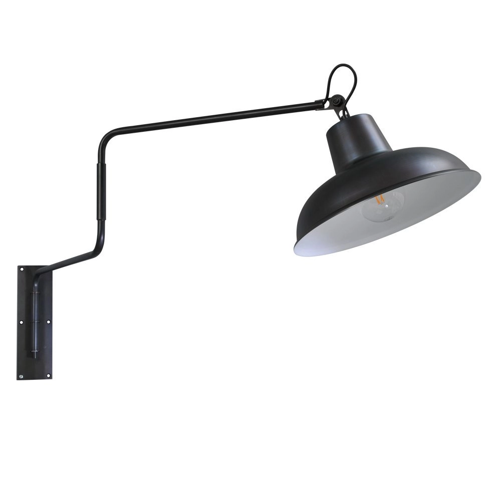Gunmetalen wandleeslamp Industria 123cm Masterlight 8718121235752