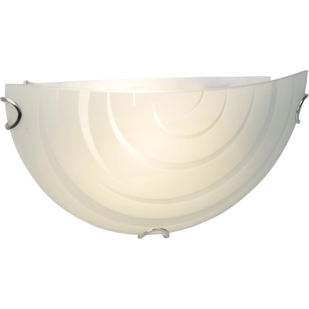 Vlakke wandlamp Melania Stripe 30cm matglas