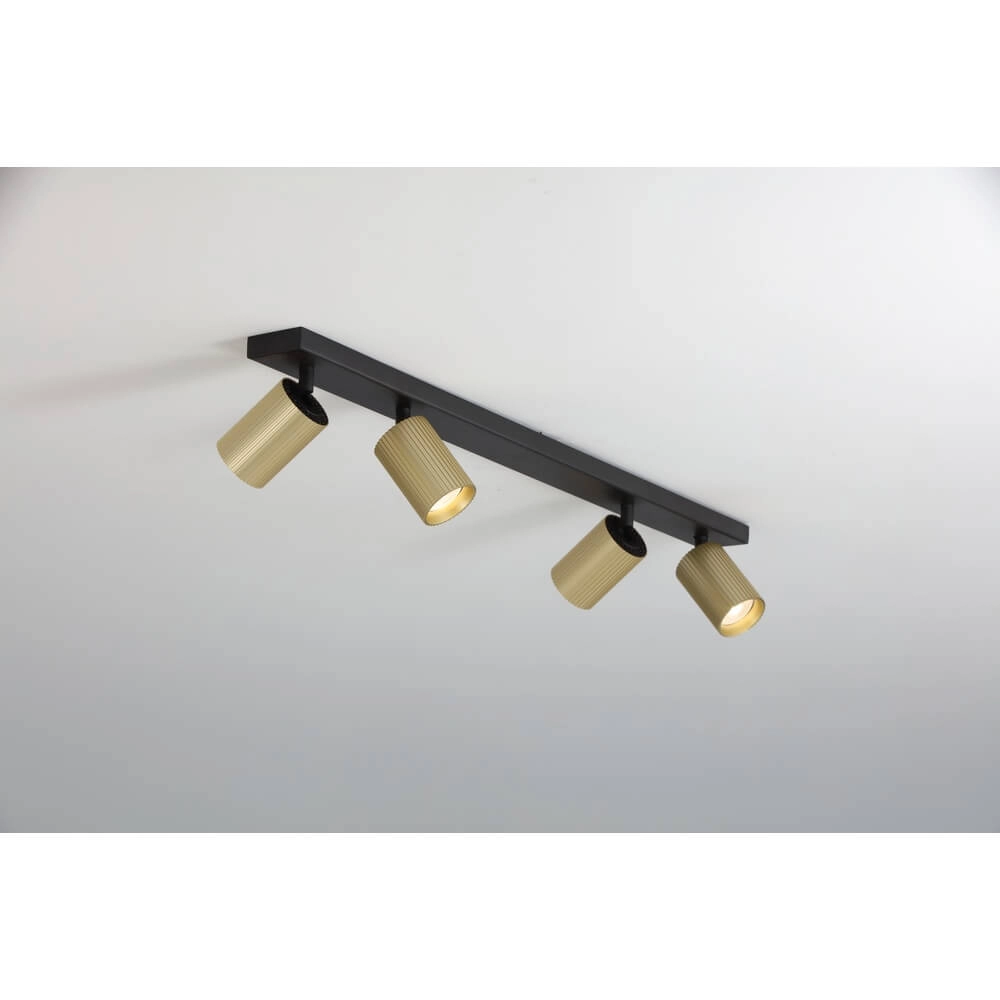 Ceiling spotlight Onis 4-light - gold with black Lyora 4255805301890