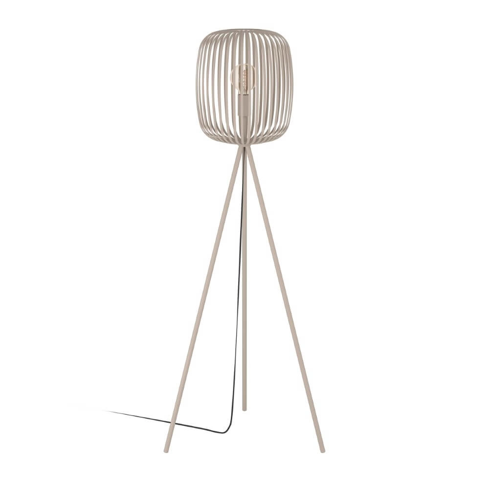 Zand bruine vloerlamp Romazzina Ø 32,5cm