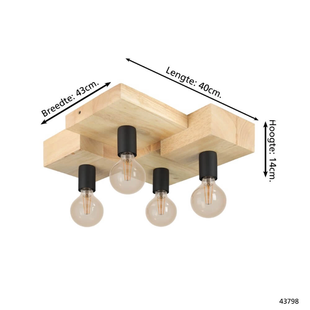 4-lichts plafondlamp Halkin design Eglo 9002759437985