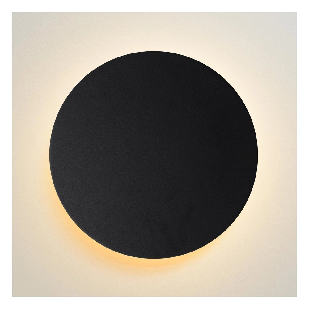 Design wandlamp Eklyps Led Ø 25cm zwart Lucide 5411212460691