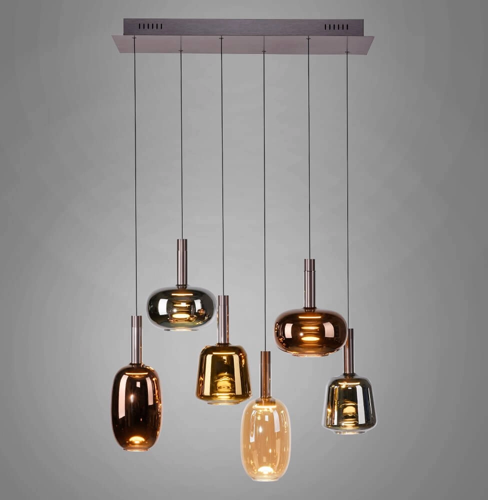 Vrolijke hanglamp Irides 6-lichts recht Paul Neuhaus 4012248383674
