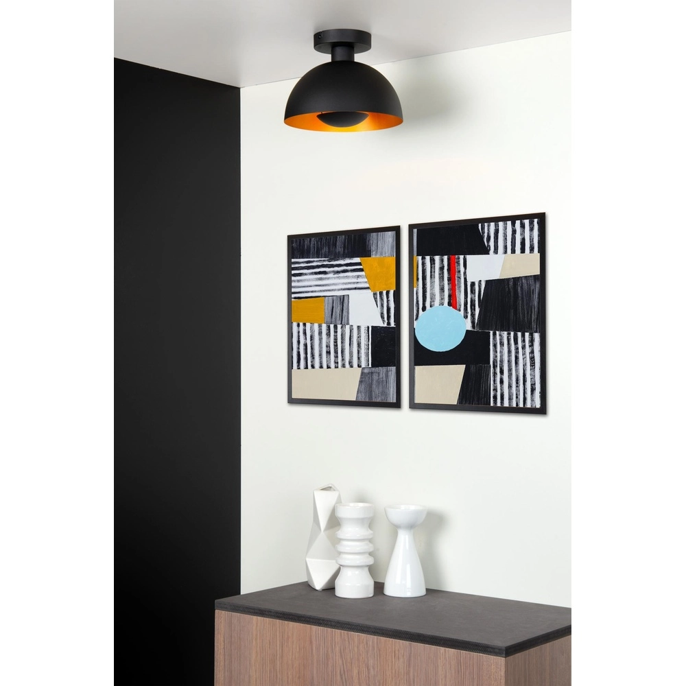Design plafondlamp Siemon zwart Lucide 5411212451705