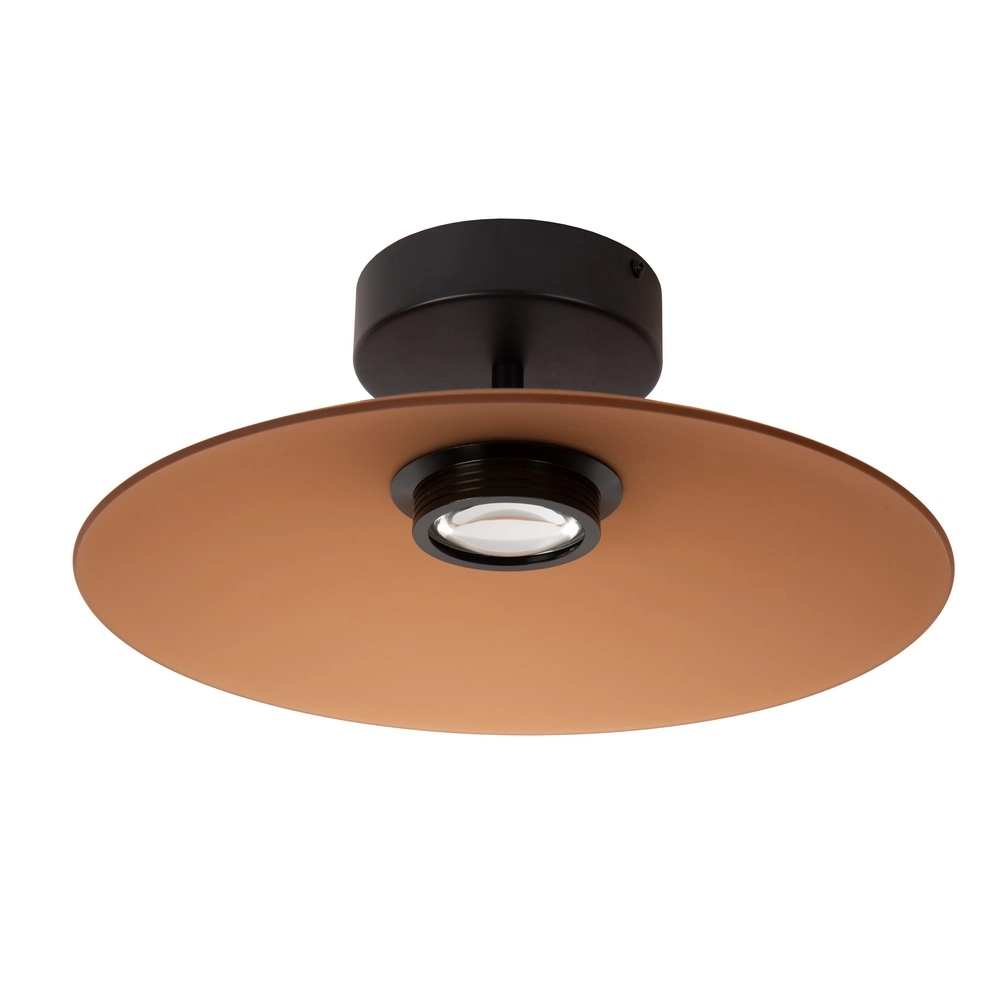 Strakke plafondlamp Menga Ø 40cm amber glas Premium by Lucide 5411212251220