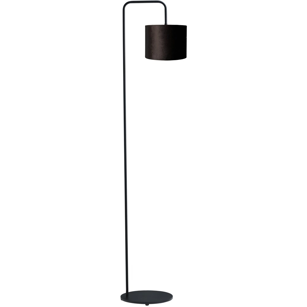Vloer Schemerlamp Venus 152cm met zwarte lampenkap Vloer Schemerlamp Venus 152cm met zwarte lampenkap