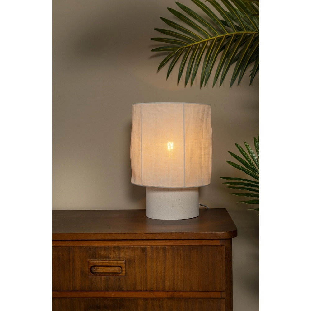 Tafellamp Tissaja Ø 20cm wit Lucide 5411212061614