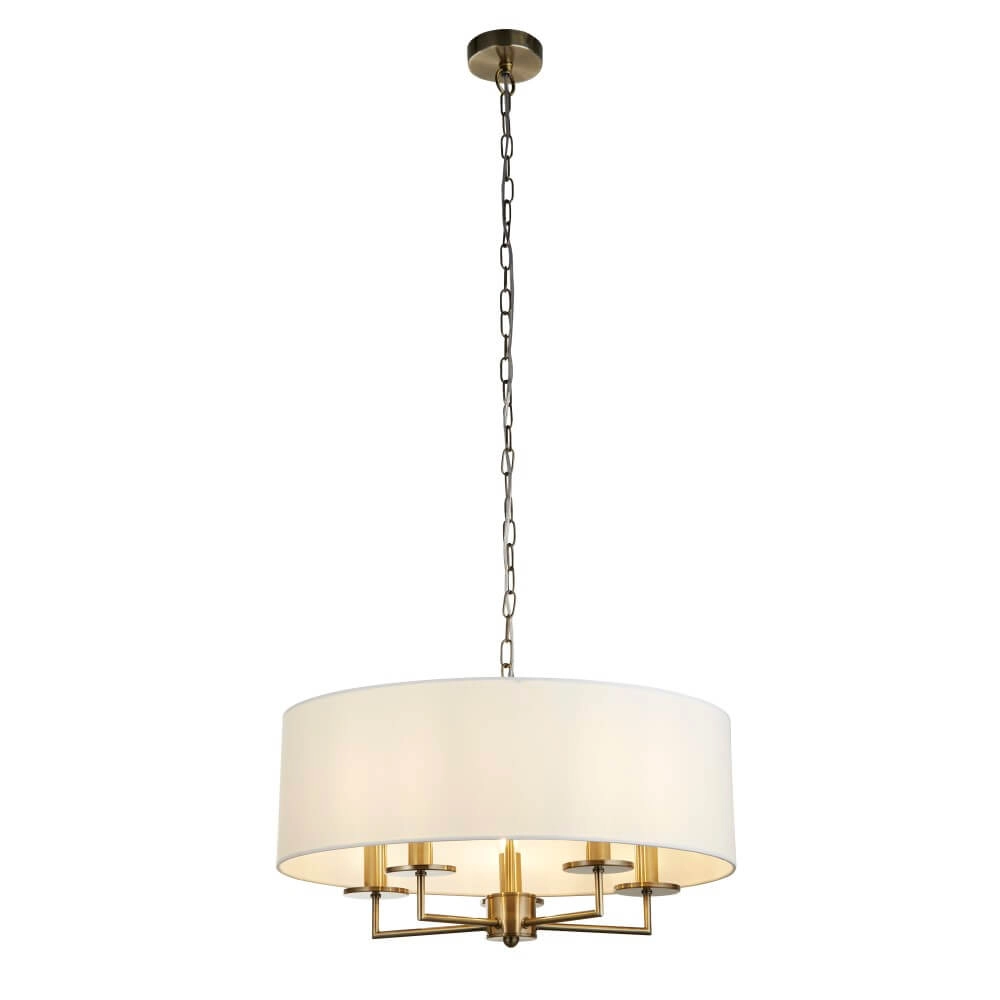 Klassieke hanglamp Knightsbridge goud Searchlight 5053423249964