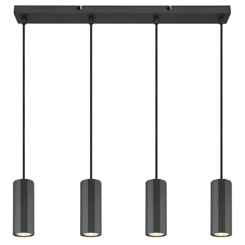 Grijze hanglamp James 4-lichts Globo 9007371456871