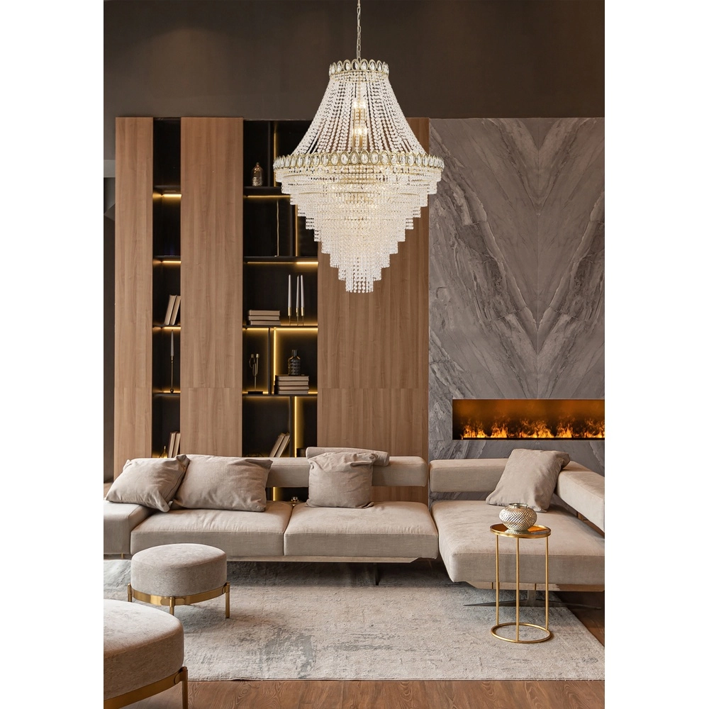 Kroonluchter Louis goud Ø 100cm Searchlight 5053423274621