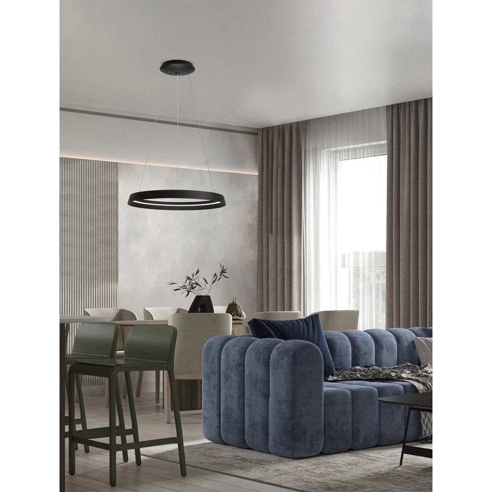 Design hanglamp Ormi Ø 60cm zwart Lyora 5212017448835