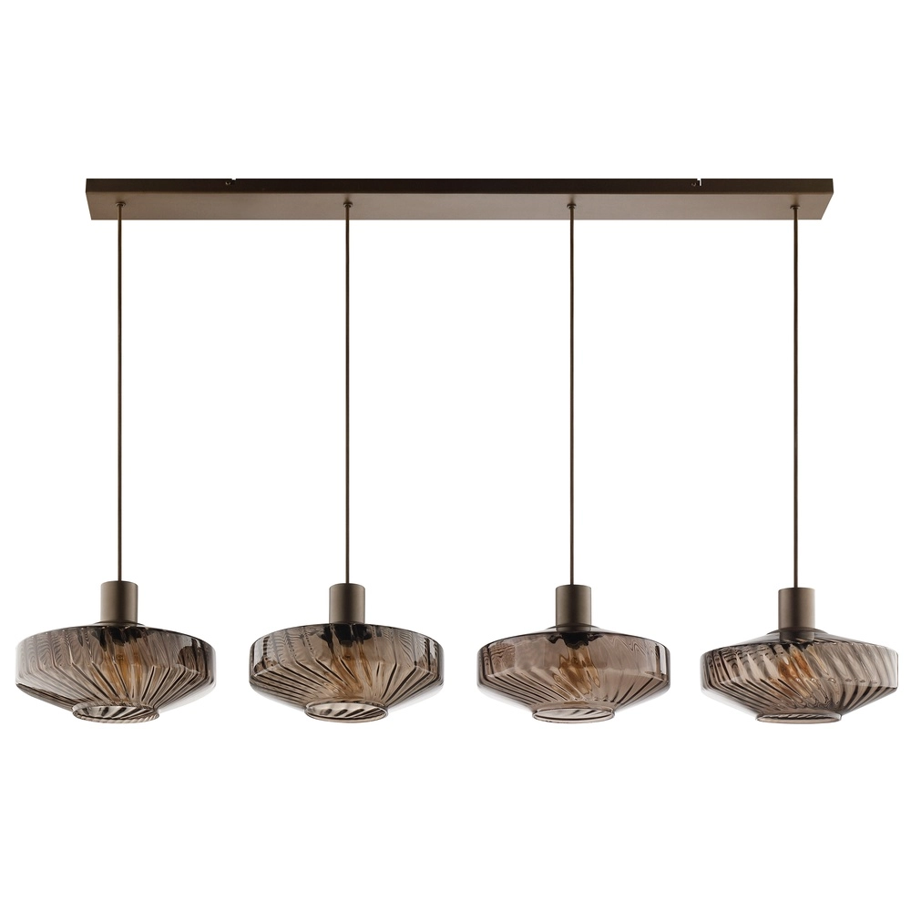 Unieke hanglamp Lyn koffie bruin 4-lichts Brilliant 4004353477010