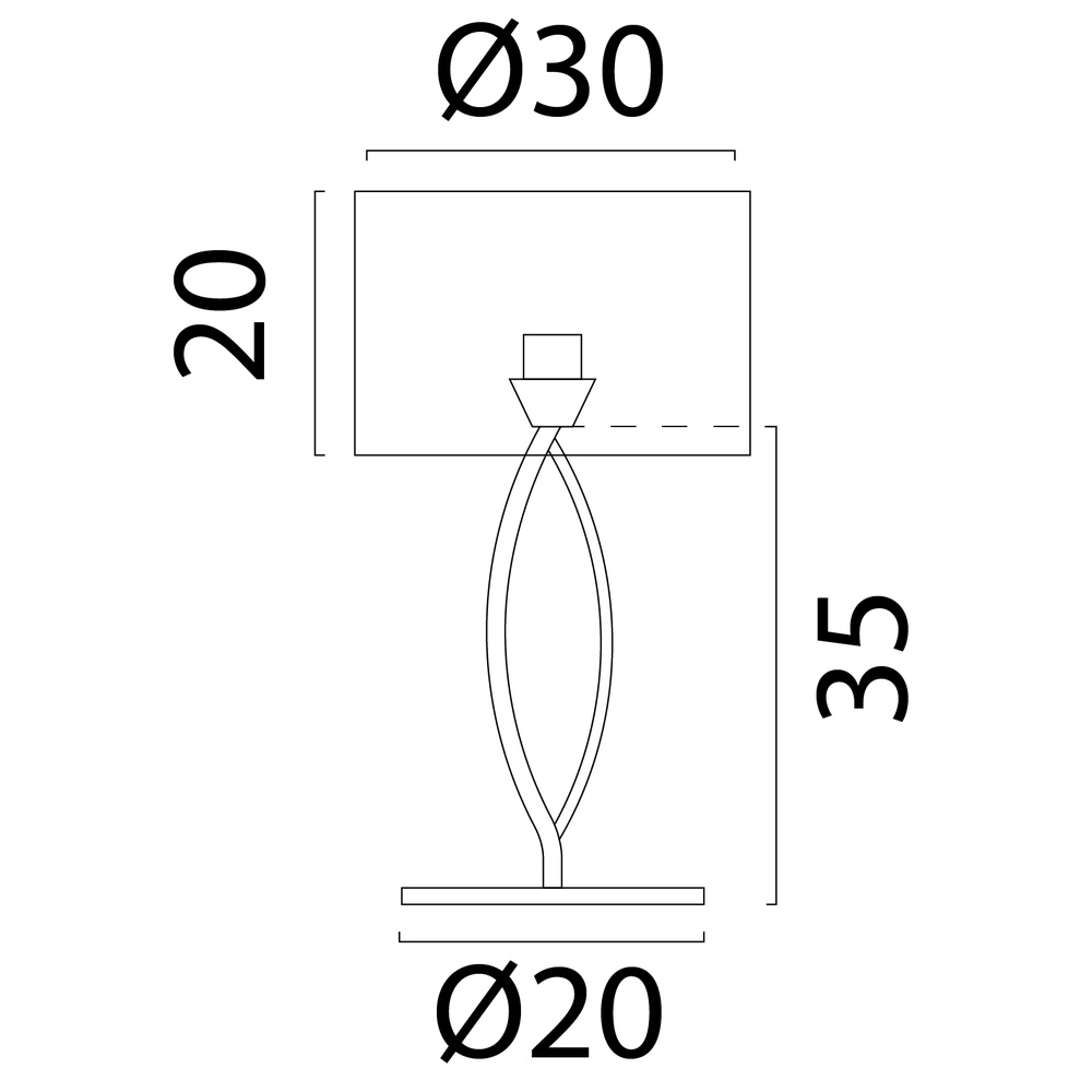 Schemerlamp Terry Duno cacao Ø 30cm Masterlight 8718121437019