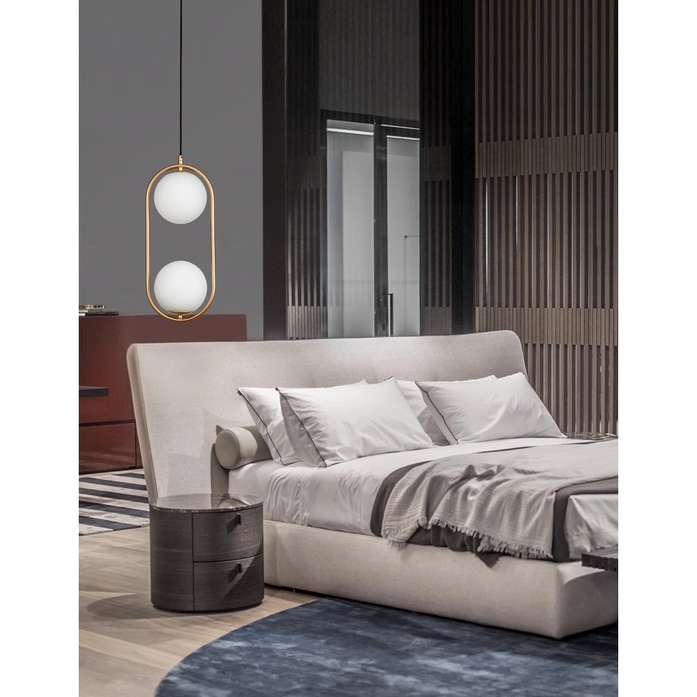 Design hanglamp Obitar dubbel ovaal goud