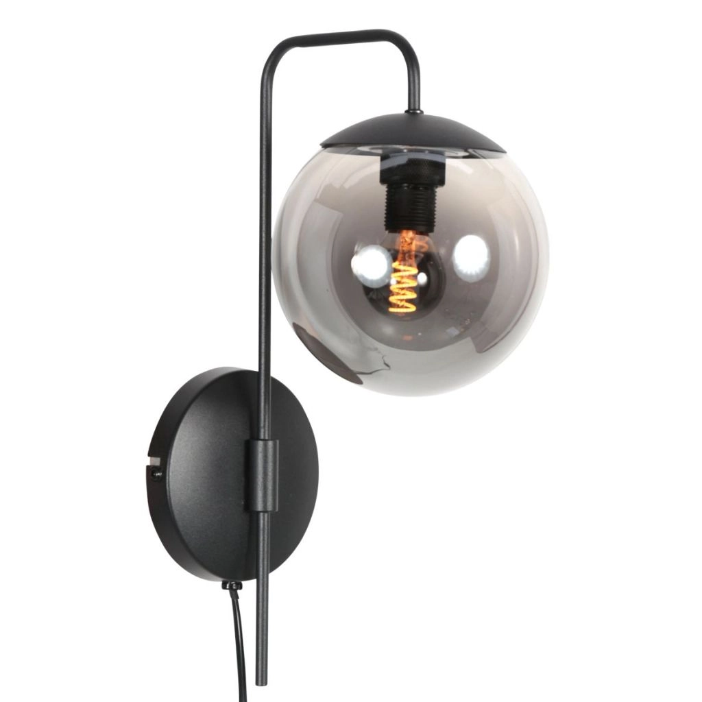 Wandlamp Bollique zwart