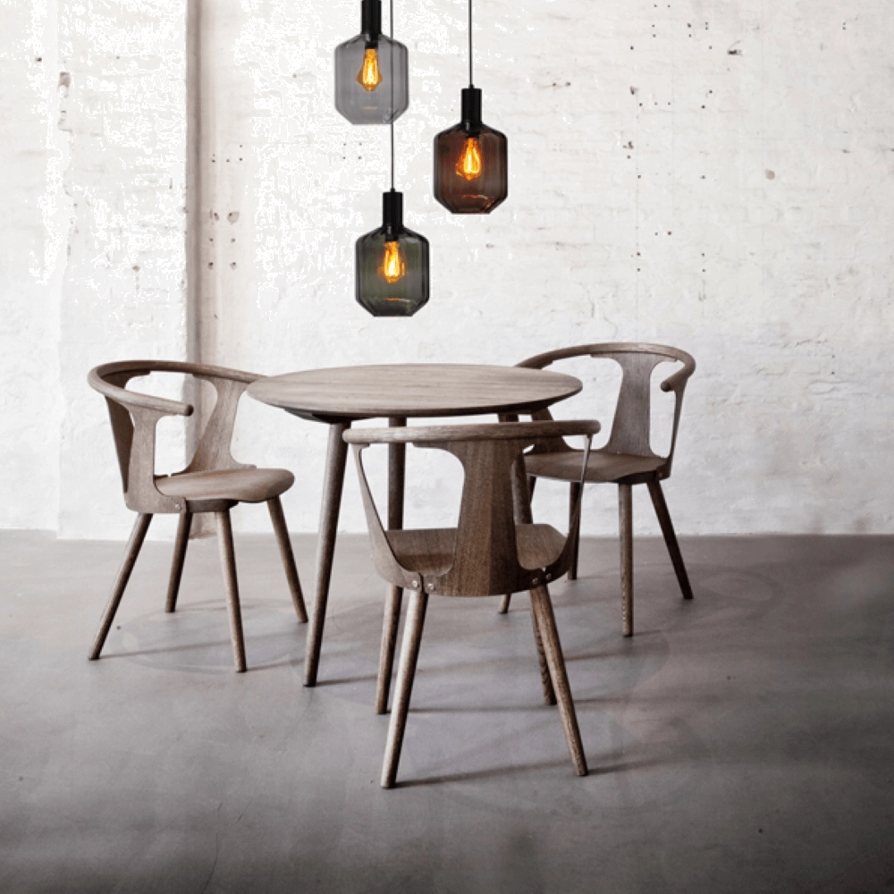 3-lichts vide hanglamp - zwart - Porto met Jagger glazen Masterlight 8718121270968