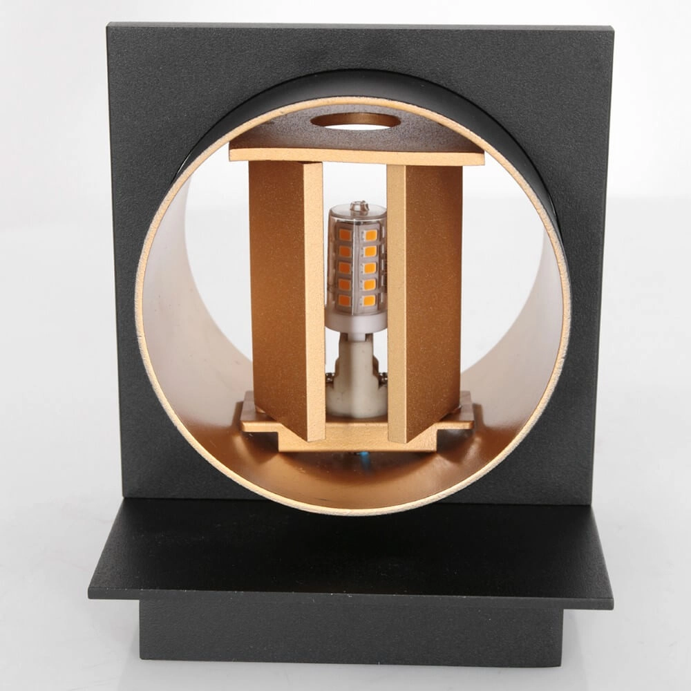 Zwarte wandspot Muro cilinder Steinhauer 8712746152654