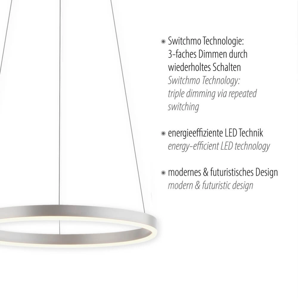 Hanglamp Ritus aluminium Just Light 4043689983499