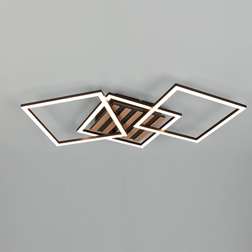 Moderne plafondlamp Zaro zwart 74,5cm Trio 4017807682212