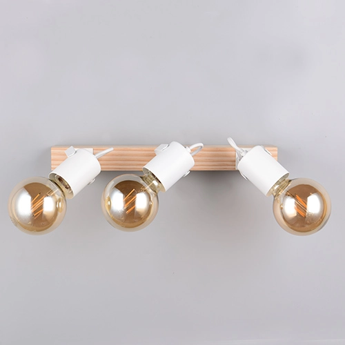 Plafondlamp 3-lichts Lynar wit met hout Trio 4017807672015